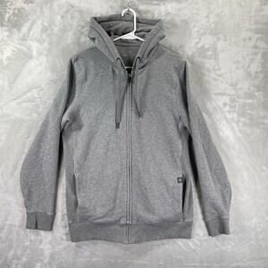 Mack Weldon Hoodie men's Medium ACE Full Zip Sweatshirt Gray Drawstring Pockets